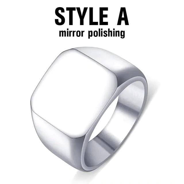 Titanium Steel Ring - Minimalist Men's Accessory