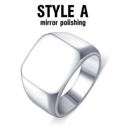 Titanium Steel Ring - Minimalist Men's Accessory