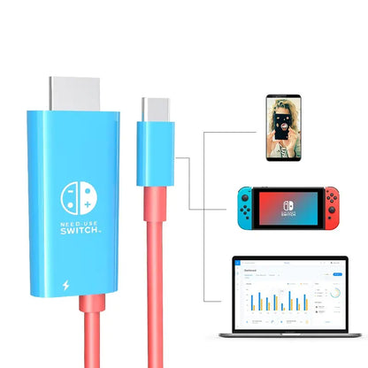 Portable USB Type C to HDMI Cable for TV Docking
