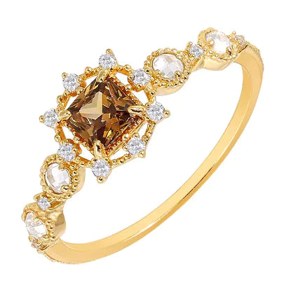 S925 Silver Gold Plated Natural Garnet Jewelry